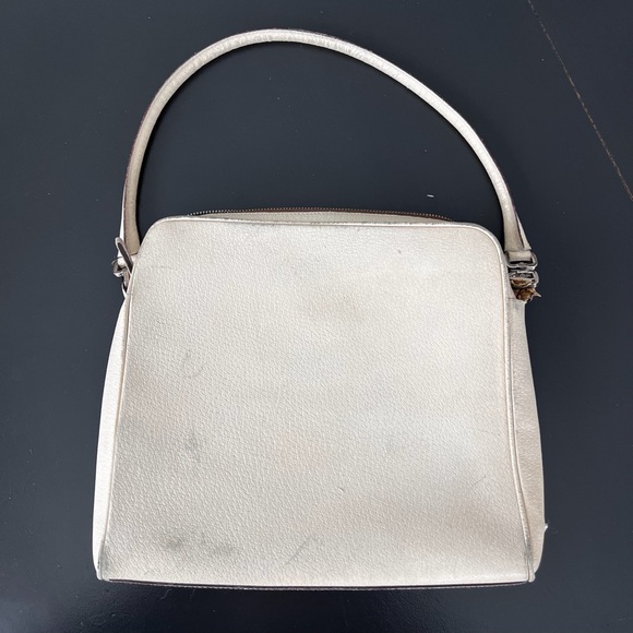 Prada Vintage Off White Shoulder Bag in Cinghiale Leather - Picture 1 of 4